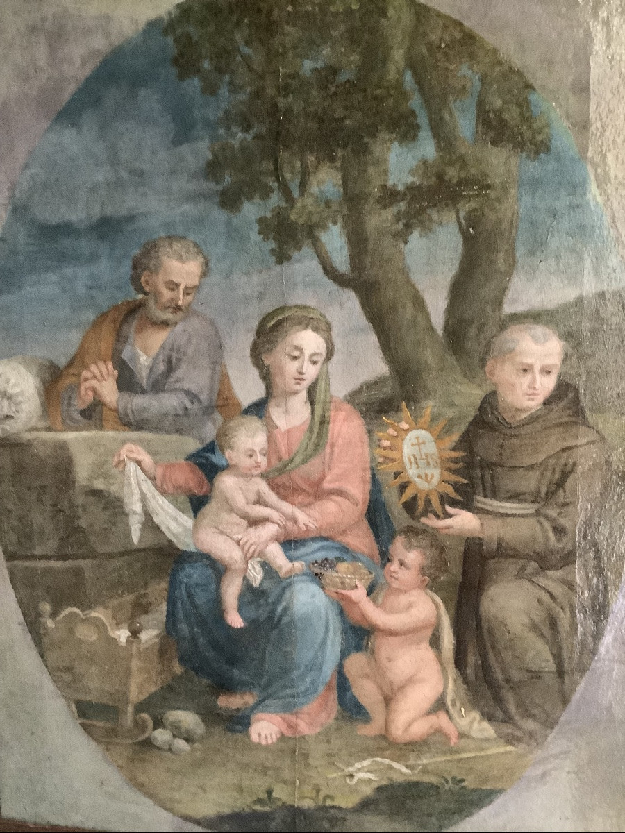 Olio su tela Sacra Famiglia Ep inizio 700-photo-2