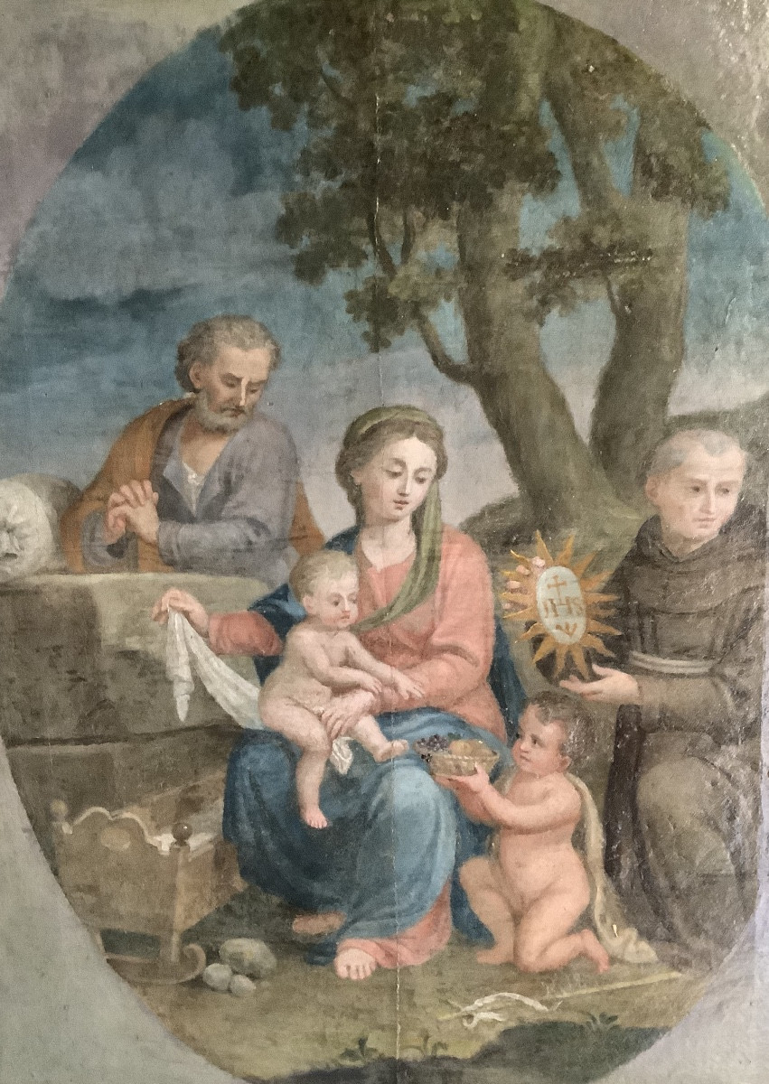 Olio su tela Sacra Famiglia Ep inizio 700