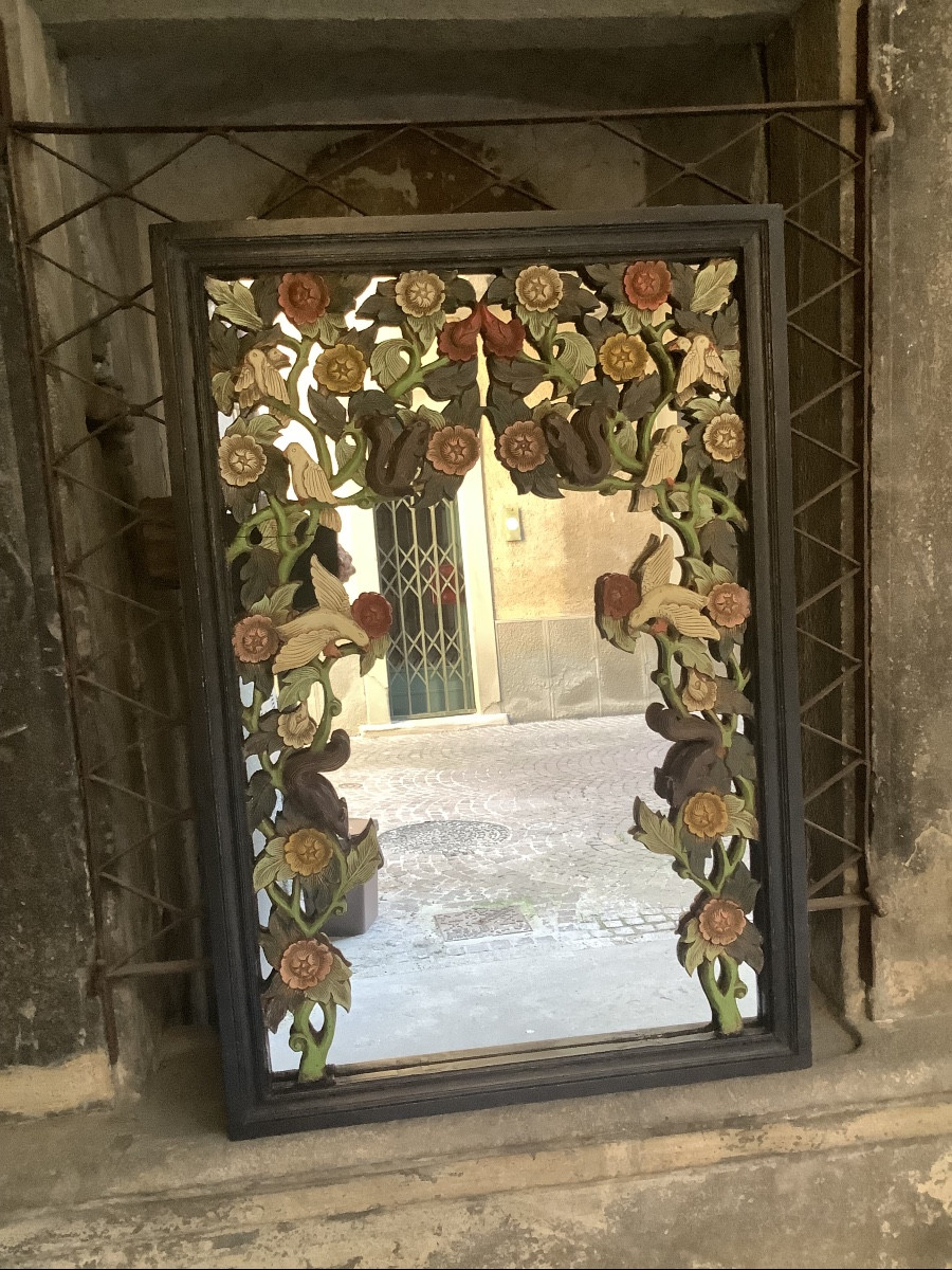 Cornice in legno intagliato e laccato Ep 900-photo-1