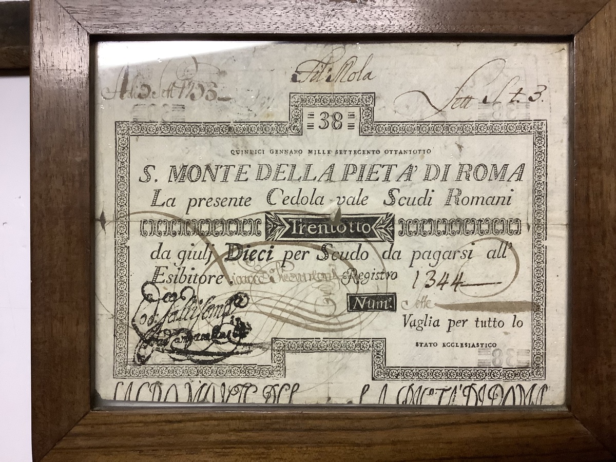 Quattro cedole Banco di Roma e Santo Monte Ep 1750-photo-2