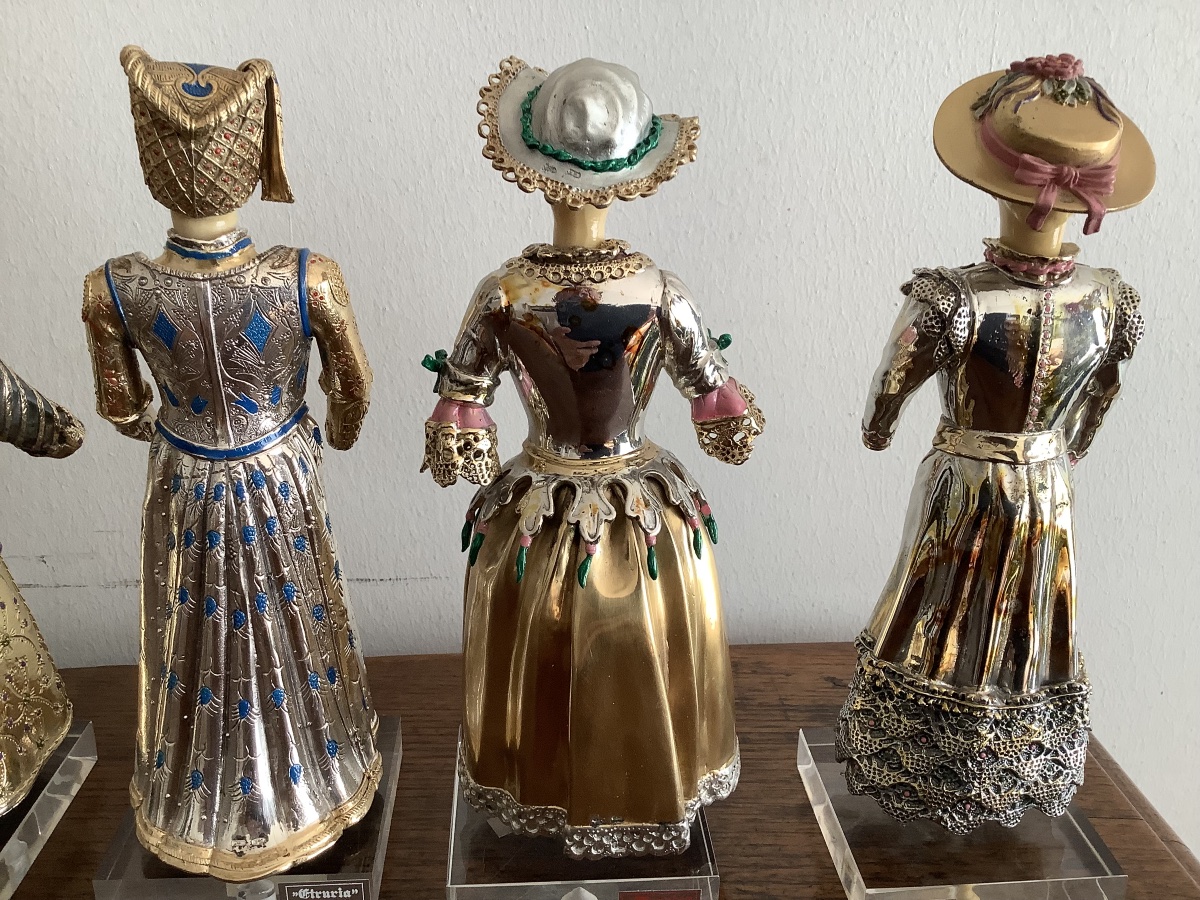 Quattro sculture in argento e oro storia della moda antica  Ep XX  secolo Italia-photo-3