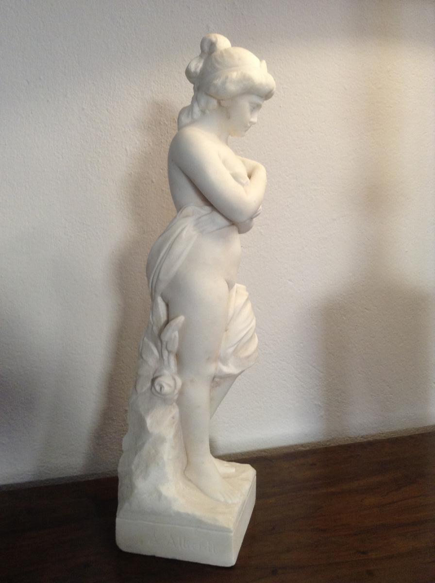 Sculpture En Marbre Blanc De Carrara-photo-3