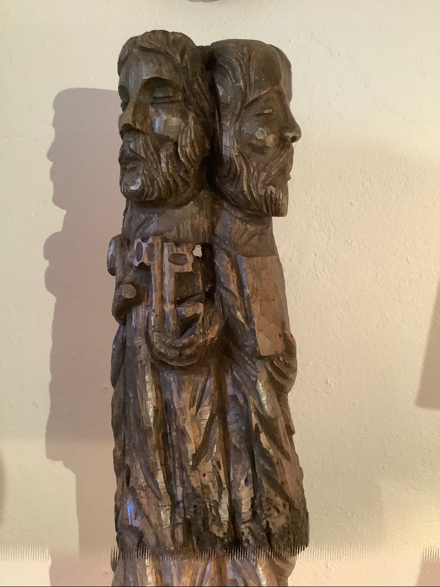 Scultura in legno Pietro e Paolo Ep XVII secolo