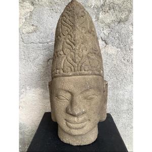 Scultura in pietra grigia Birmania Ep 800