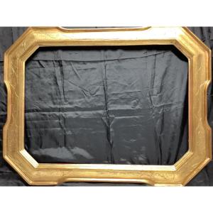 Cornice  in legno dorato con incisioni Ep XX secolo