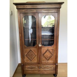 Piccola vetrina in legno di noce e palissandro Ep 800