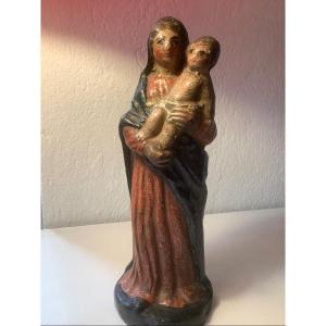 Madonna con bambino in terracotta Ep XVIII secolo