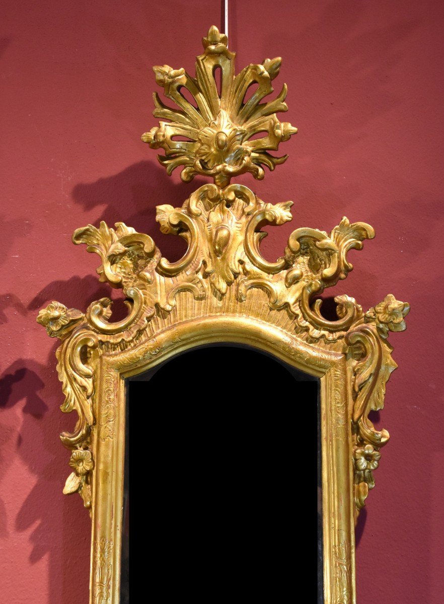 Coppia di grandi specchiere, Venezia Settecento (h.130 cm.)-photo-4