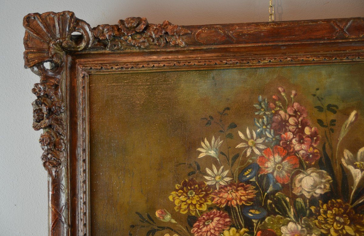 Natura morta con vaso di fiori, Scuola italiana del XIX secolo-photo-4