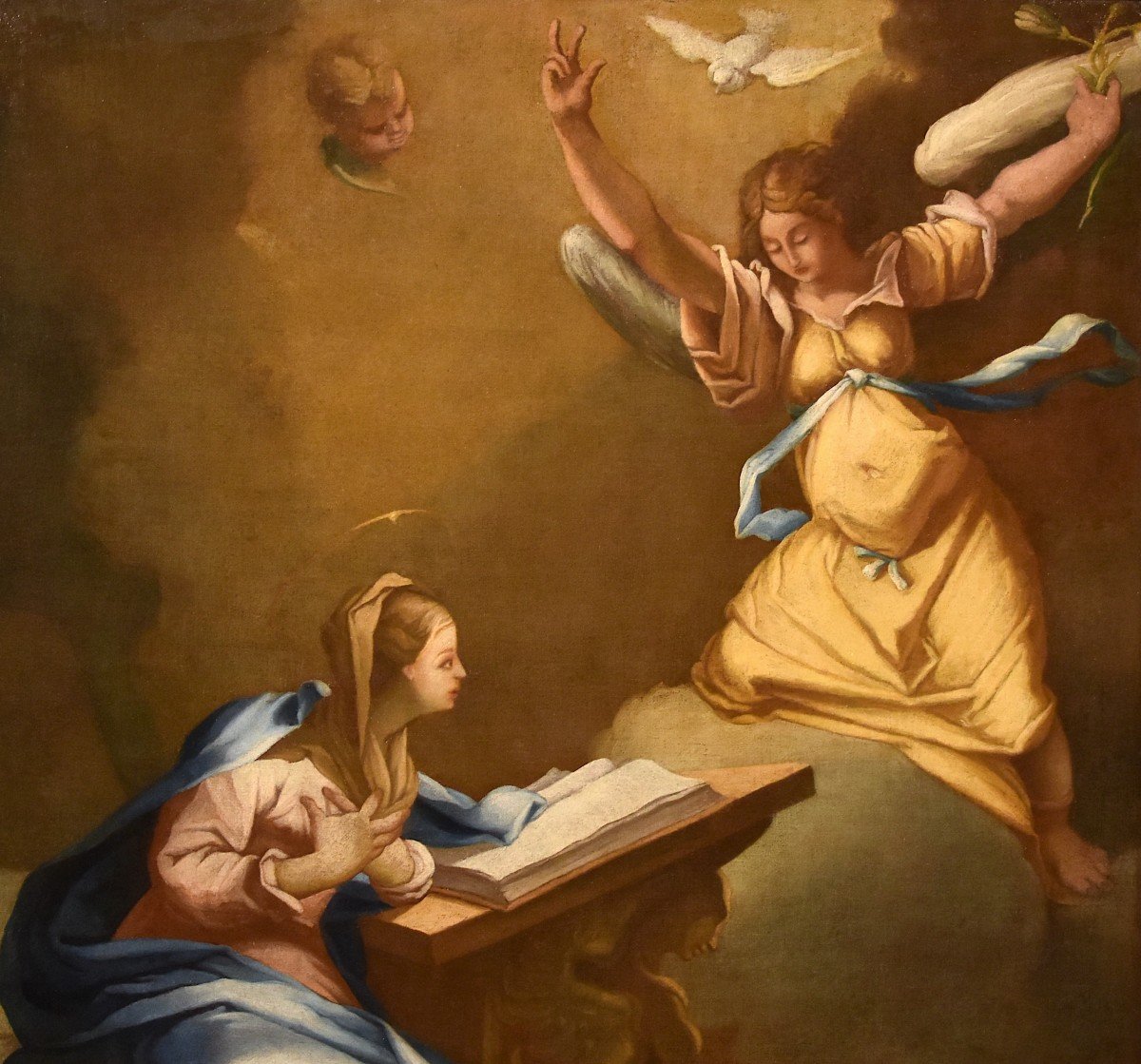 L’Annunciazione, Paolo De Matteis (Naples 1662 - Napoli, 1728) Cerchia di -photo-1