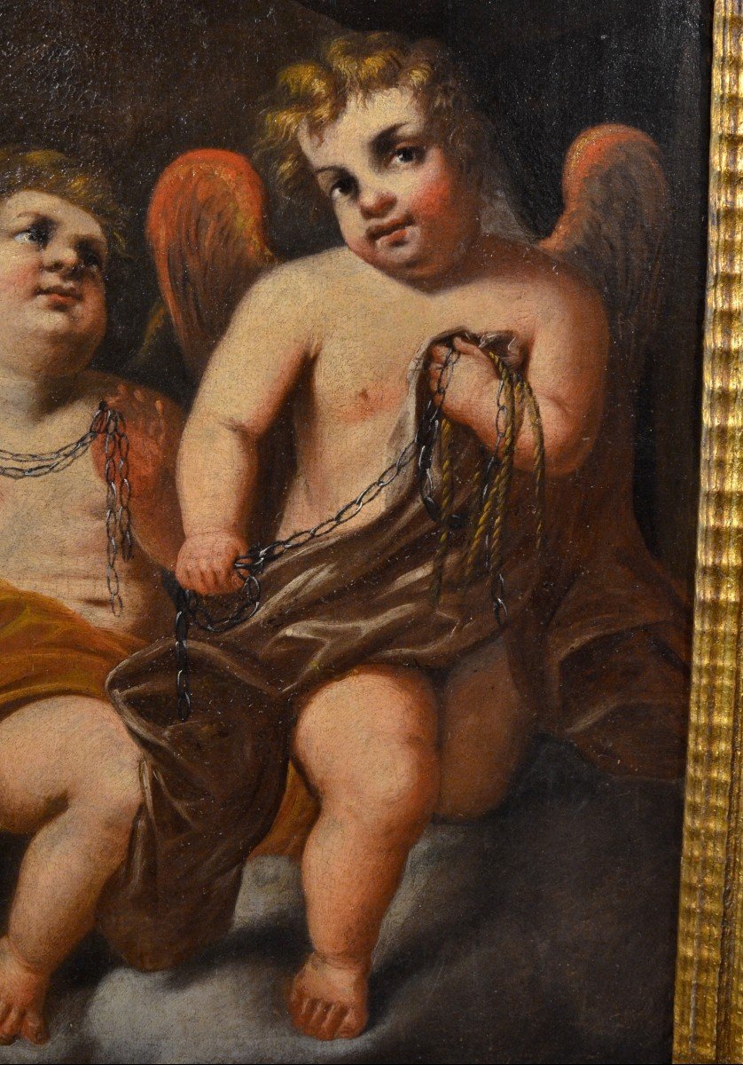 Coppia di putti alati, Giovanni Battista Merano (Genova, 1632 - Piacenza, 1698)-photo-3