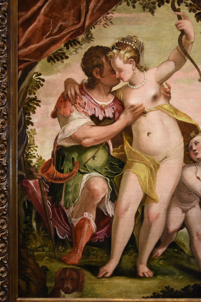 Idillio tra Venere e Adone con Cupido, Paolo Caliari detto il Veronese (1528 - 1588) cerchia-photo-2