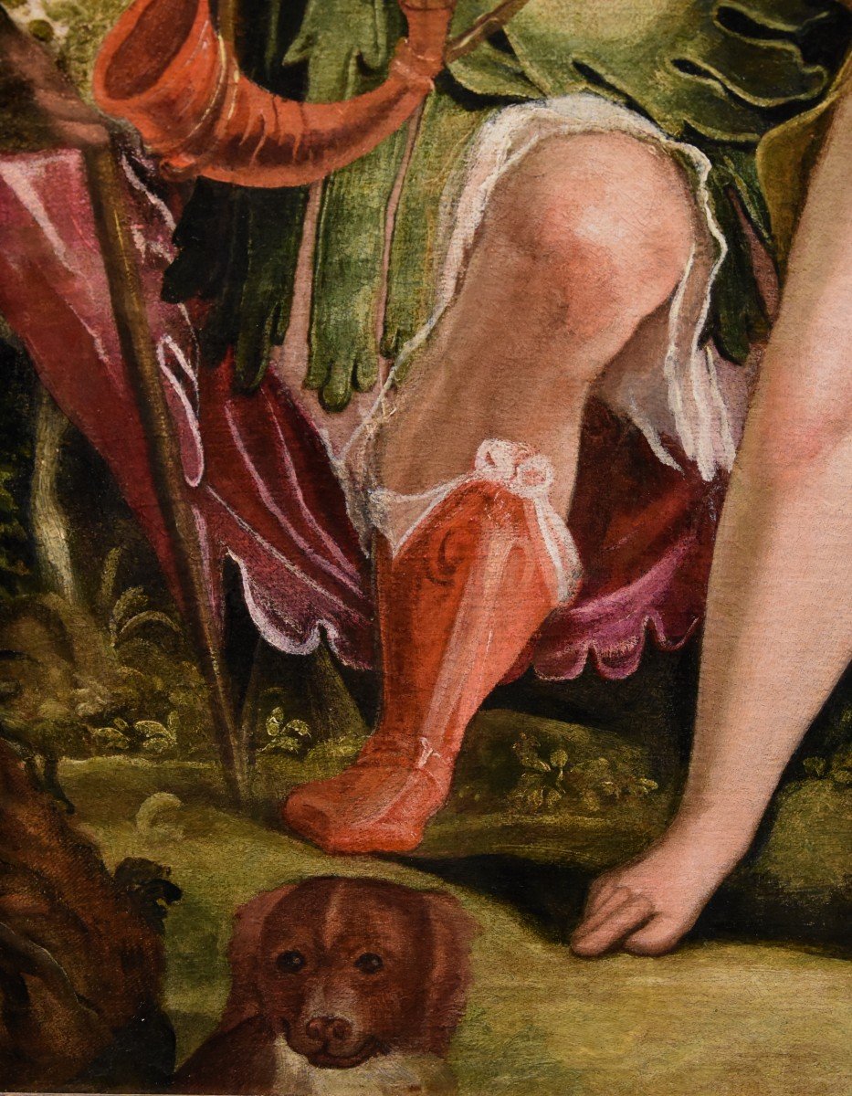 Idillio tra Venere e Adone con Cupido, Paolo Caliari detto il Veronese (1528 - 1588) cerchia-photo-4