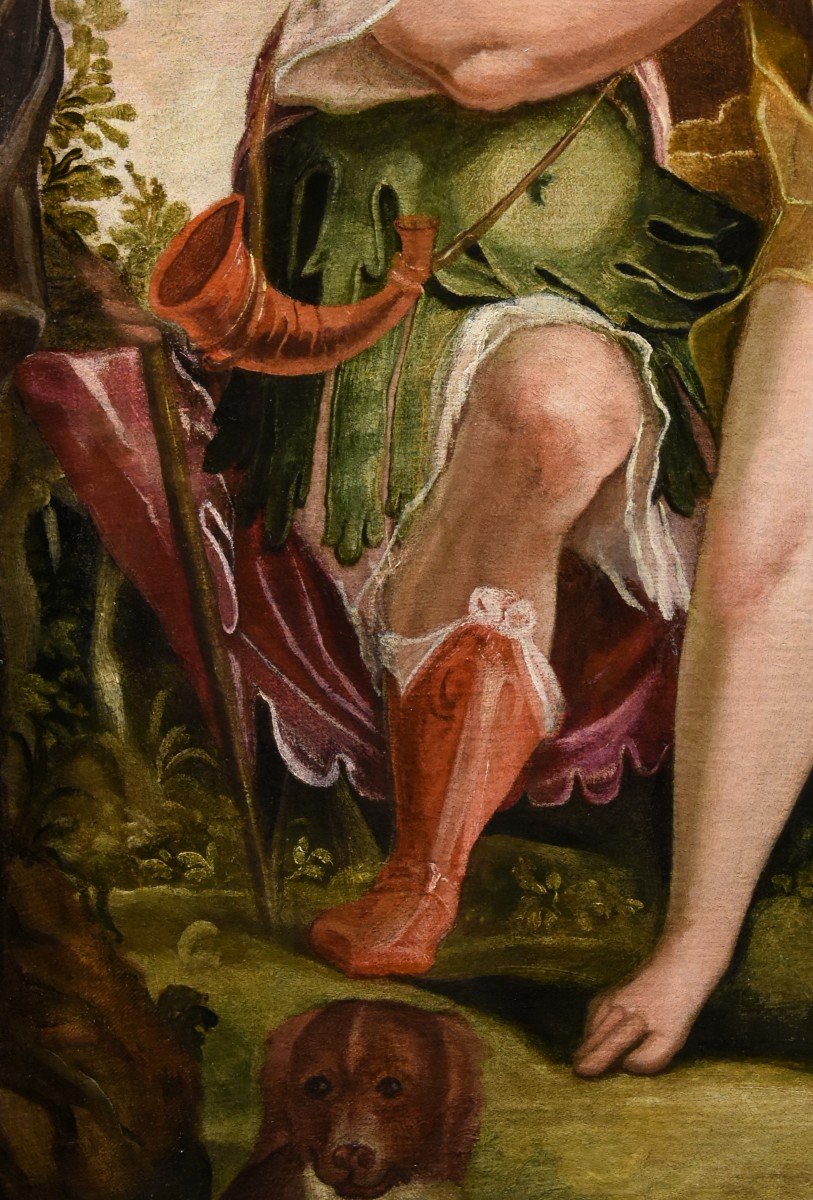 Idillio tra Venere e Adone con Cupido, Paolo Caliari detto il Veronese (1528 - 1588) cerchia-photo-5