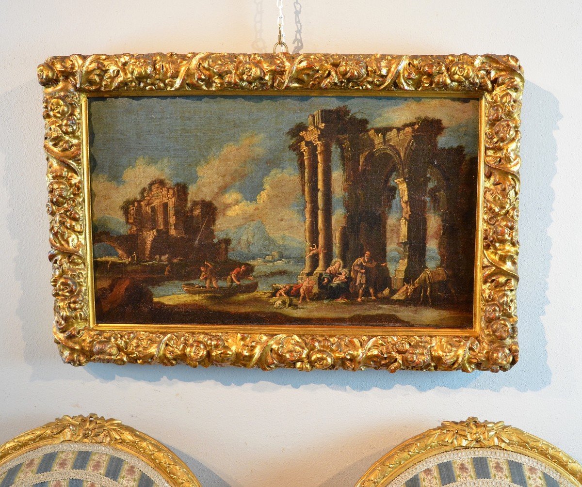 Capriccio architettonico, Nicola Viso (Napoli, prima metà del XVIII secolo)-photo-4