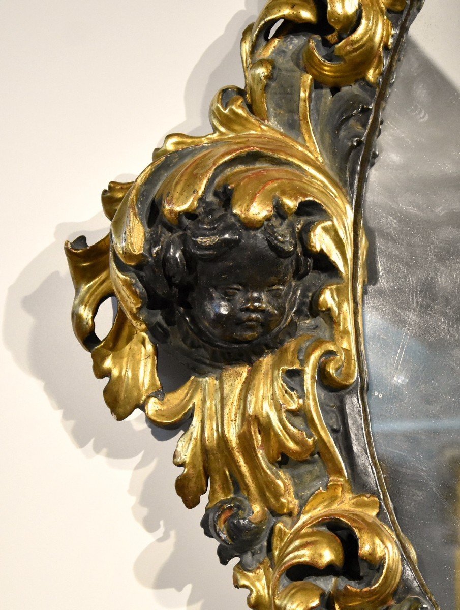 Coppia di grandi specchiere barocche, Roma fine XVII secolo-photo-6