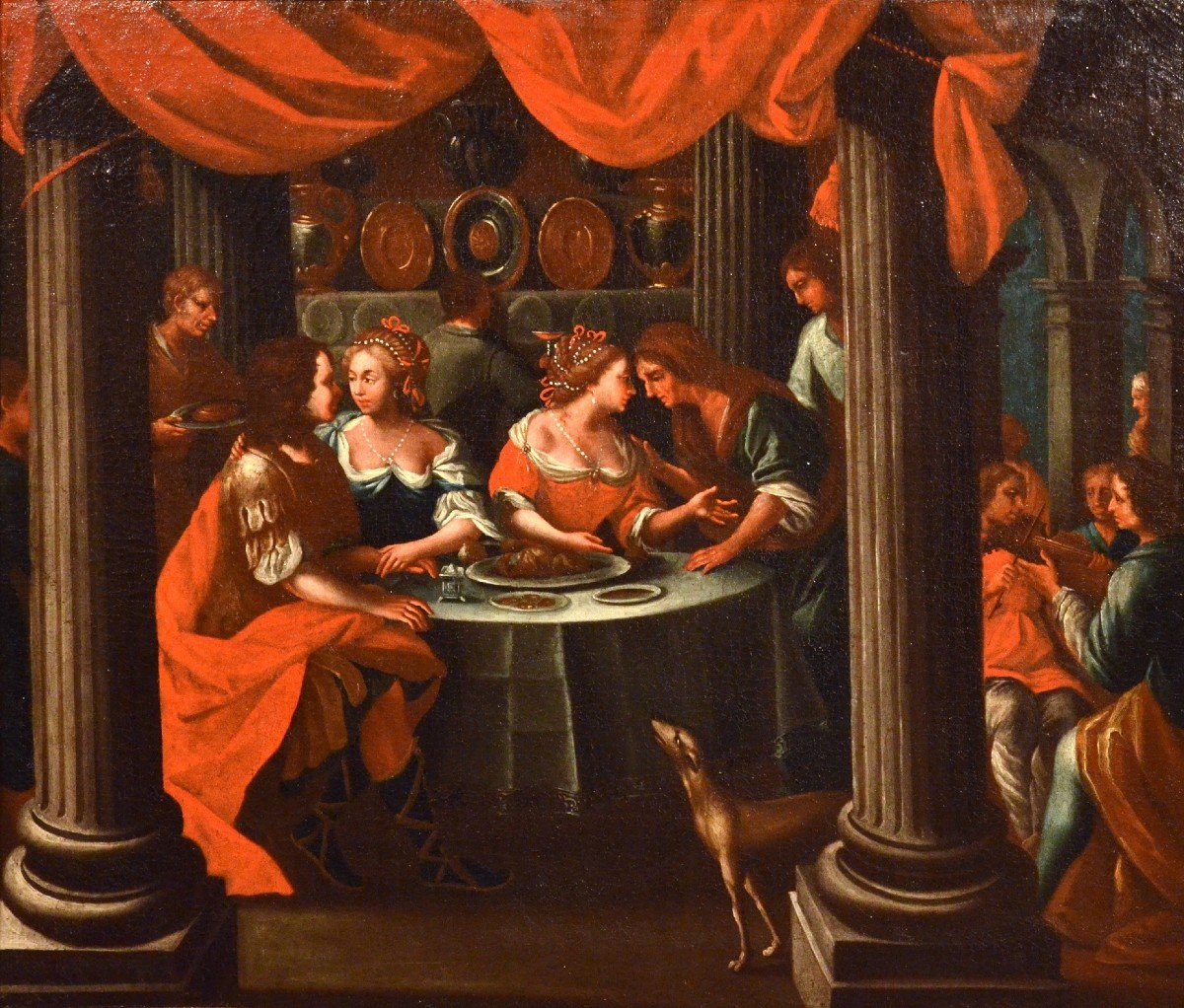 I piaceri del Figliol prodigo, Pittore fiammingo attivo in Veneto primi del XVII secolo-photo-2