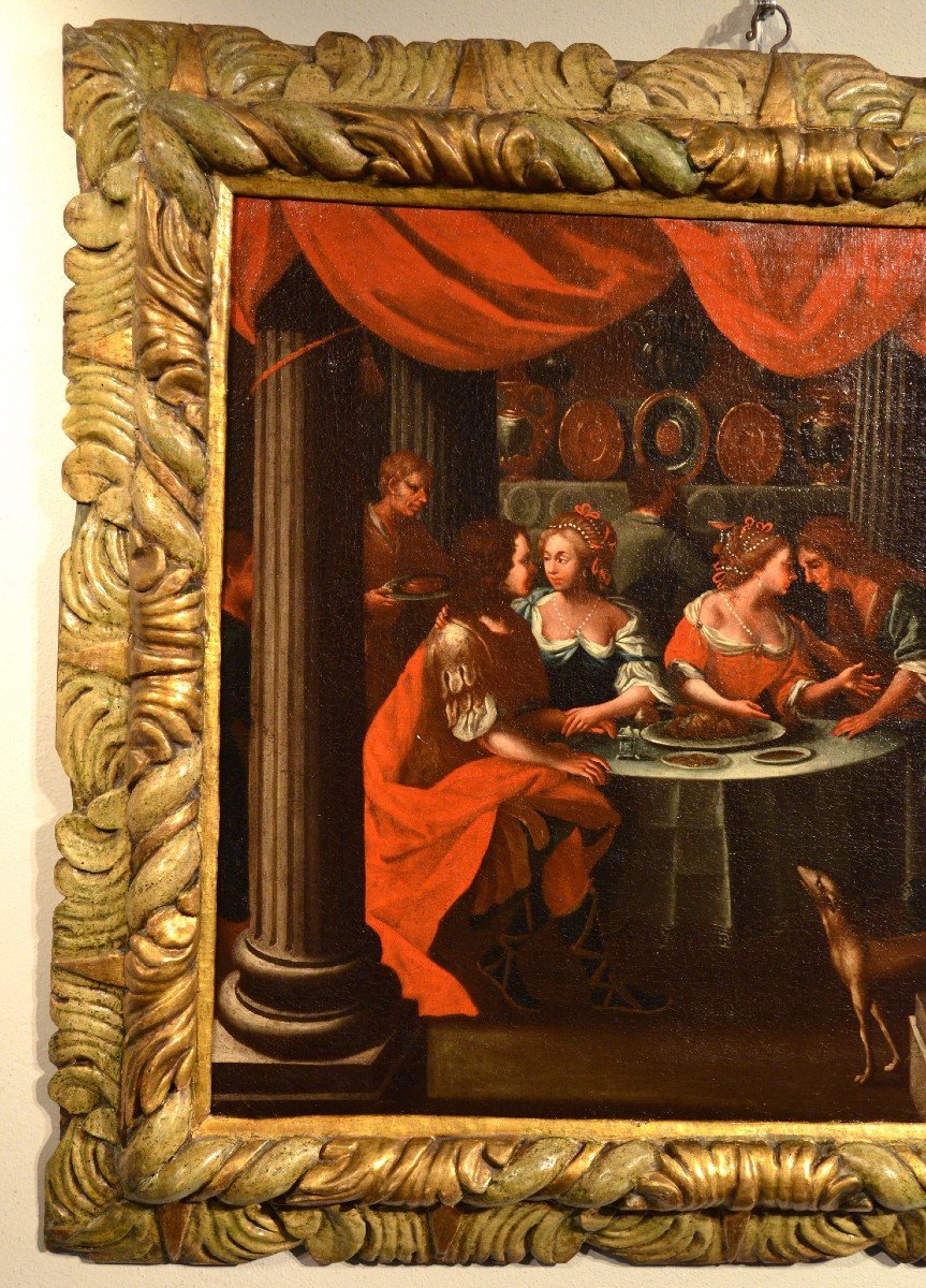 I piaceri del Figliol prodigo, Pittore fiammingo attivo in Veneto primi del XVII secolo-photo-3