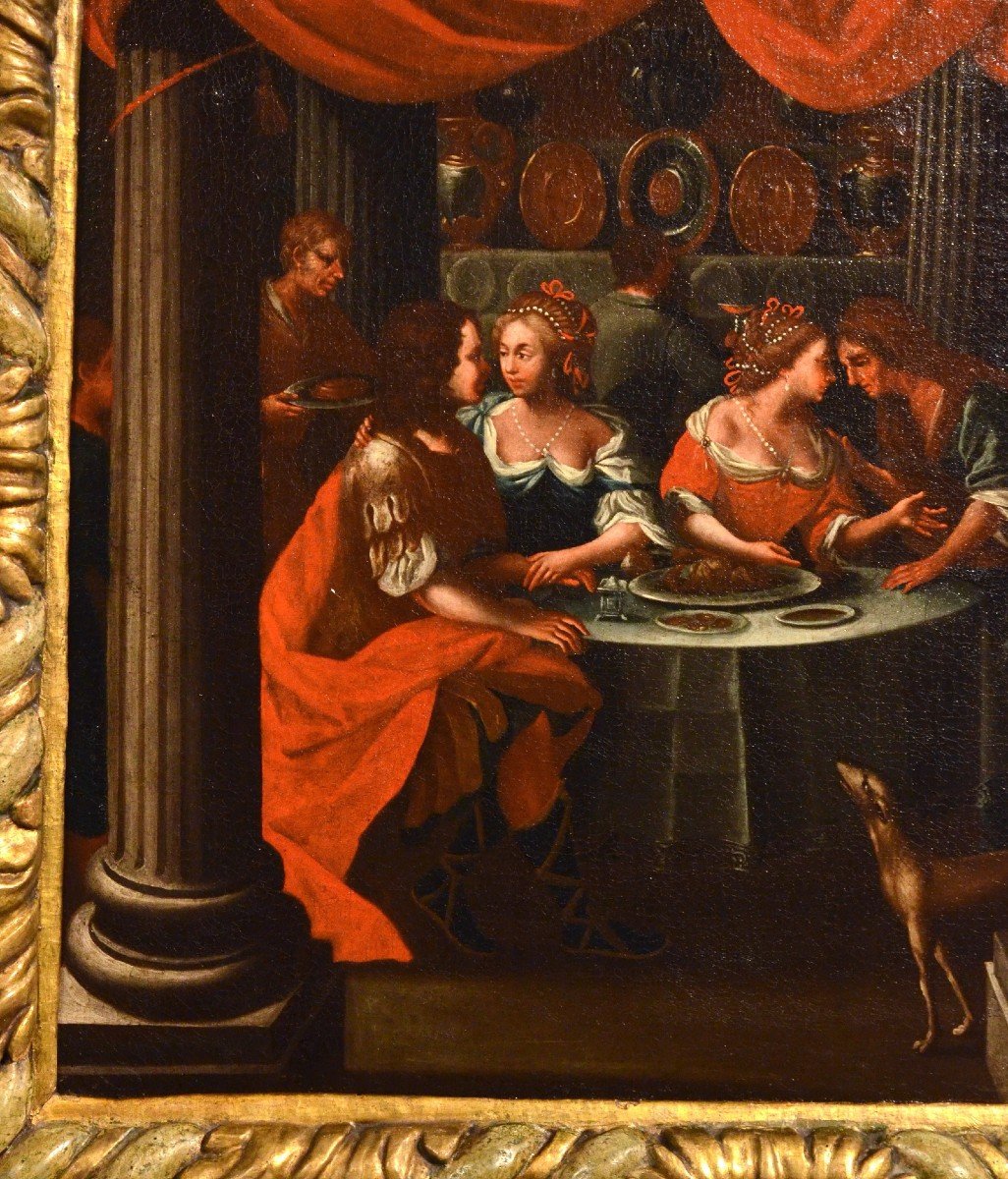 I piaceri del Figliol prodigo, Pittore fiammingo attivo in Veneto primi del XVII secolo-photo-4