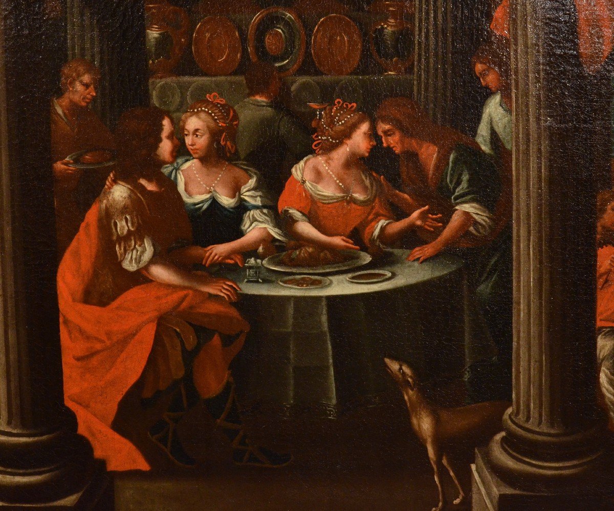 I piaceri del Figliol prodigo, Pittore fiammingo attivo in Veneto primi del XVII secolo-photo-3