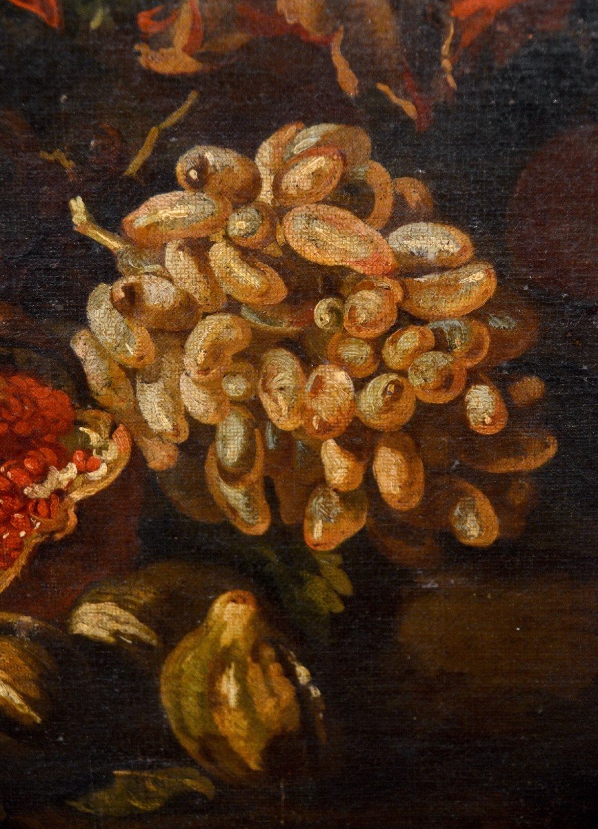 Natura morta con festone di fiori e frutta, Aniello Ascione (Napoli, notizie dal 1680 al 1708)-photo-2