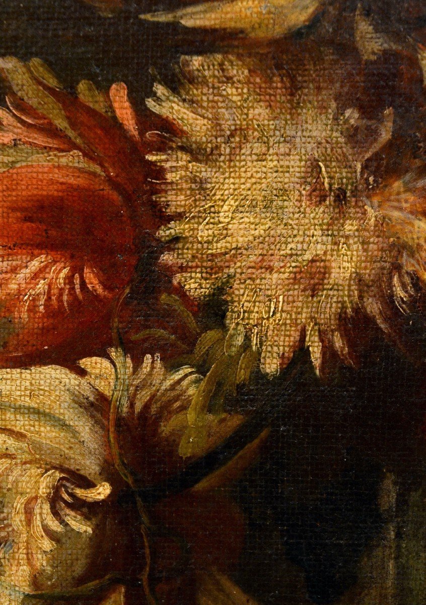 Natura morta con festone di fiori e frutta, Aniello Ascione (Napoli, notizie dal 1680 al 1708)-photo-3