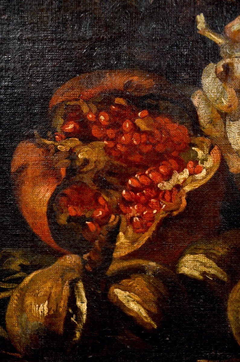 Natura morta con festone di fiori e frutta, Aniello Ascione (Napoli, notizie dal 1680 al 1708)-photo-3
