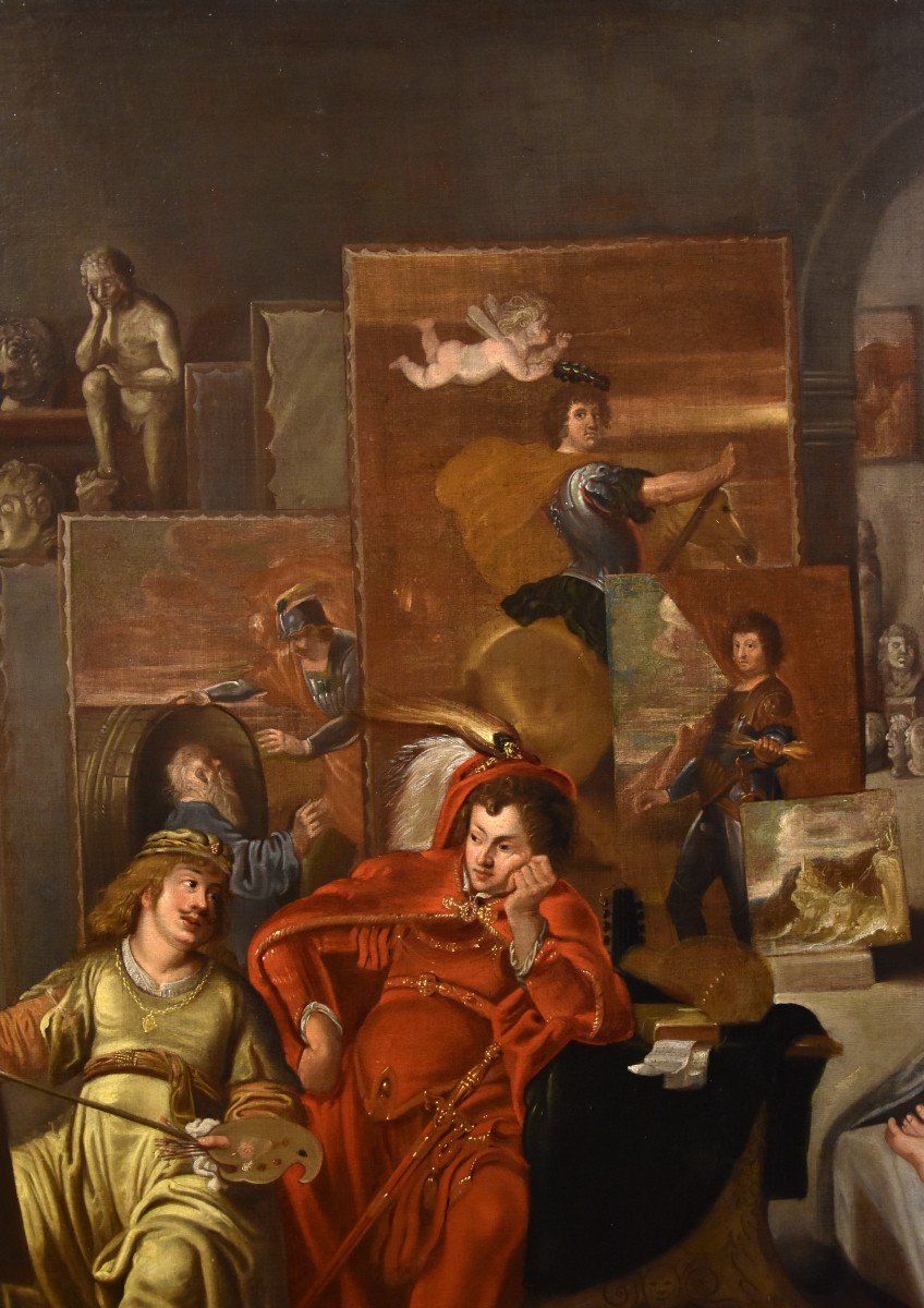 Balthasar Van Den Bossche (1681 - 1715) , Alessandro Magno e Campaspe nello studio del pittore Apelle,-photo-5