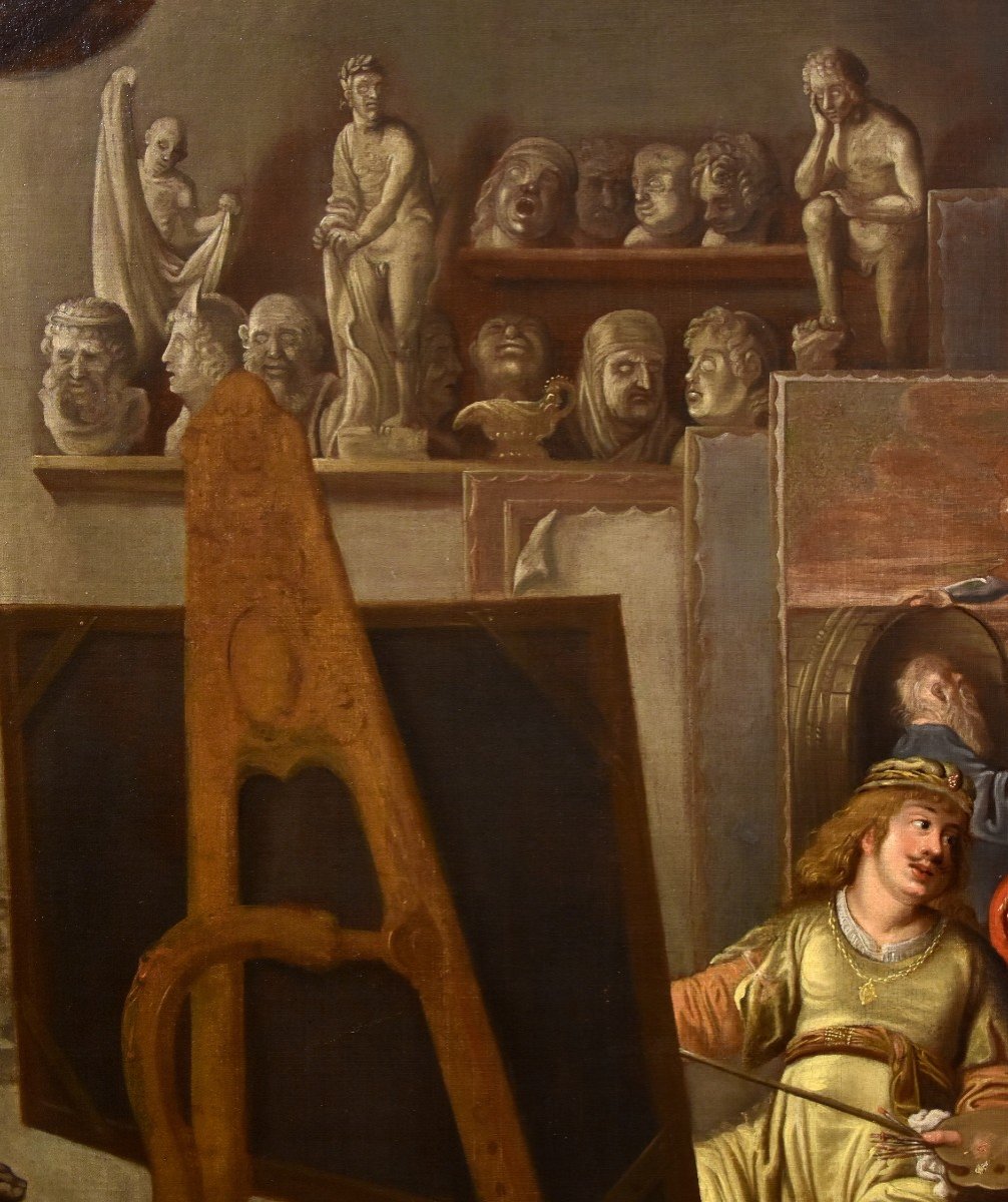 Balthasar Van Den Bossche (1681 - 1715) , Alessandro Magno e Campaspe nello studio del pittore Apelle,-photo-7