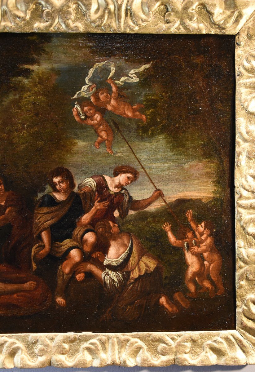 Diana e le sue ninfe sorprese da Atteone, Francesco Albani (Bologna 1578 - 1660) bottega di -photo-5