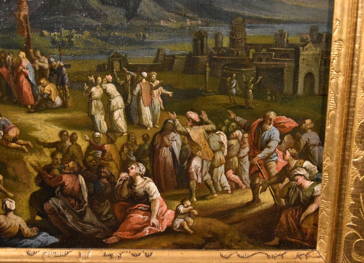 Paesaggio fantastico con la Crocifissione di Cristo, Scipione Compagno (Napoli 1624 - 1680)-photo-2