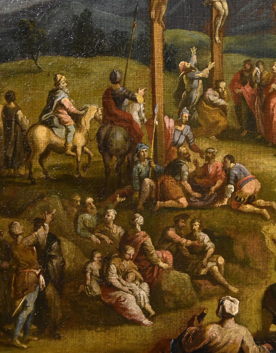 Paesaggio fantastico con la Crocifissione di Cristo, Scipione Compagno (Napoli 1624 - 1680)-photo-5