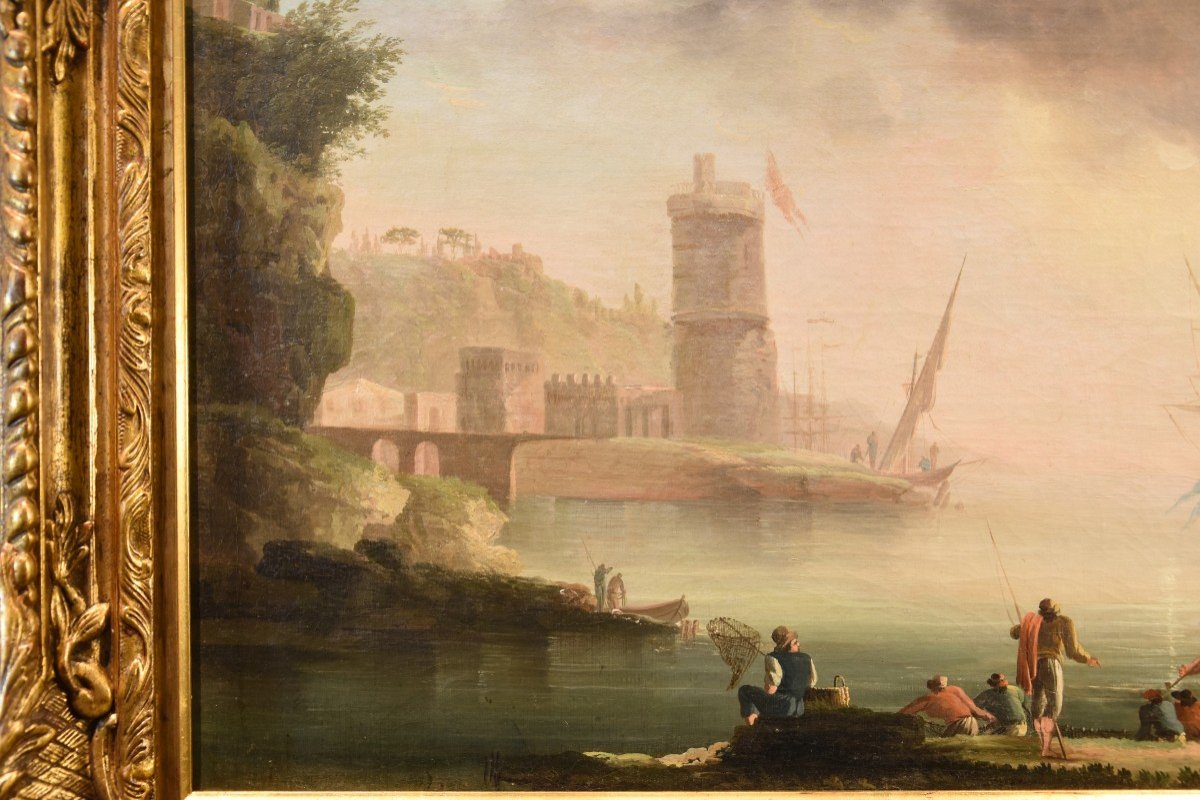 Veduta costiera al tramonto, Atelier di Charles François Grenier de Marseille (1700 –1782)-photo-6