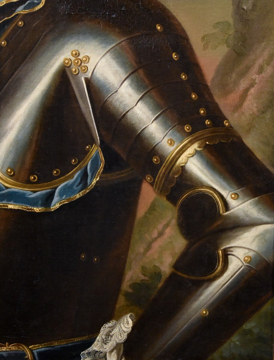 Ritratto di gentiluomo in armatura da cavaliere, Atelier di Jean-Marc Nattier (1685 – 1776)-photo-4
