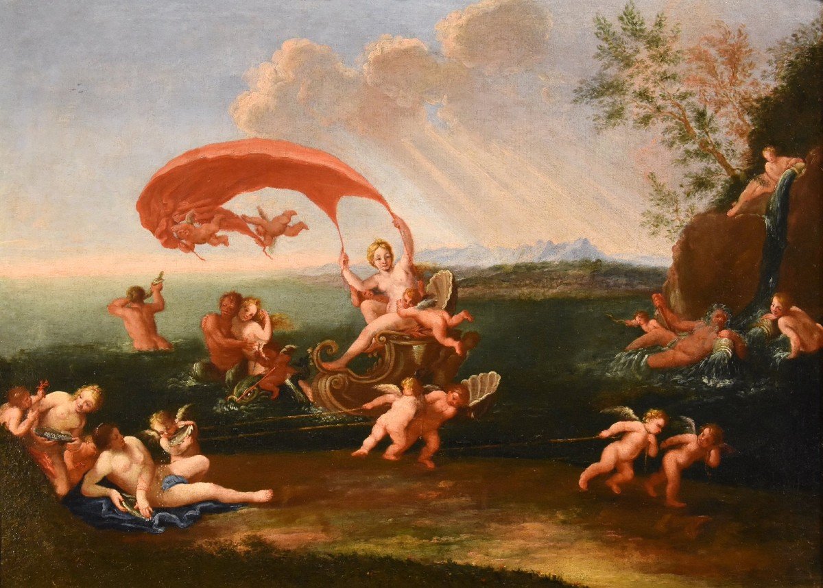 Il trionfo della ninfa Galatea, Francesco Albani (Bologna 1578 - 1660) cerchia di-photo-2