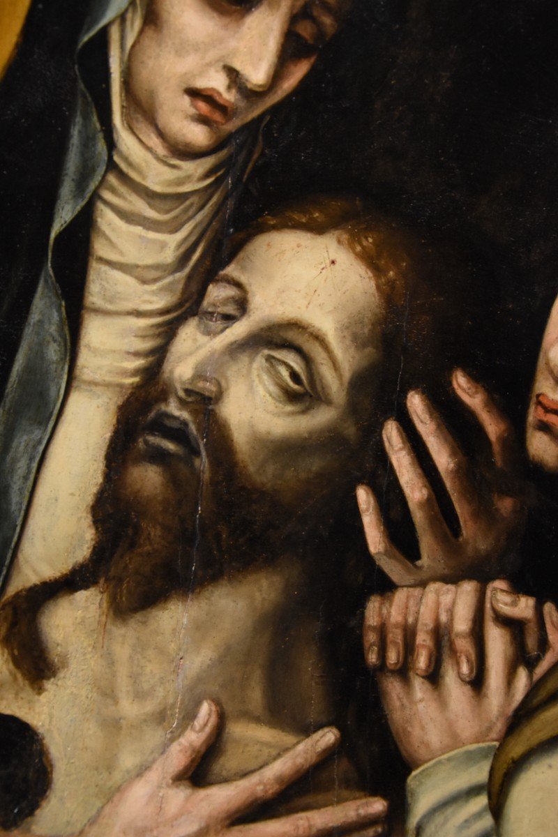 La Pietà con San Giovanni, Luis de Morales, Detto ‘El Divino’ (Badajoz 1509 – 1586) bottega di-photo-2