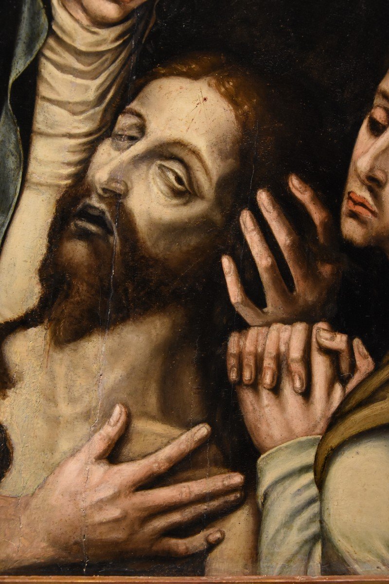 La Pietà con San Giovanni, Luis de Morales, Detto ‘El Divino’ (Badajoz 1509 – 1586) bottega di-photo-8