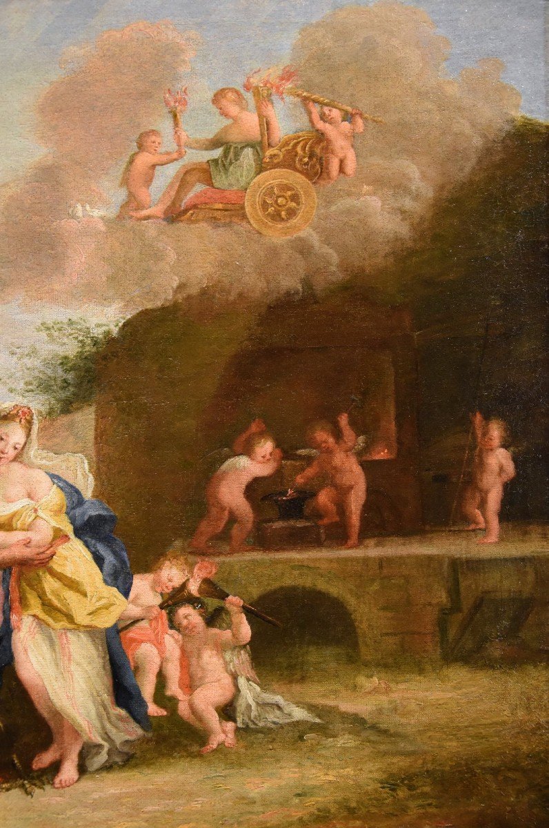 Marte e Venere nella fucina di Vulcano, Francesco Albani (Bologna 1578 - 1660) Cerchia di-photo-2