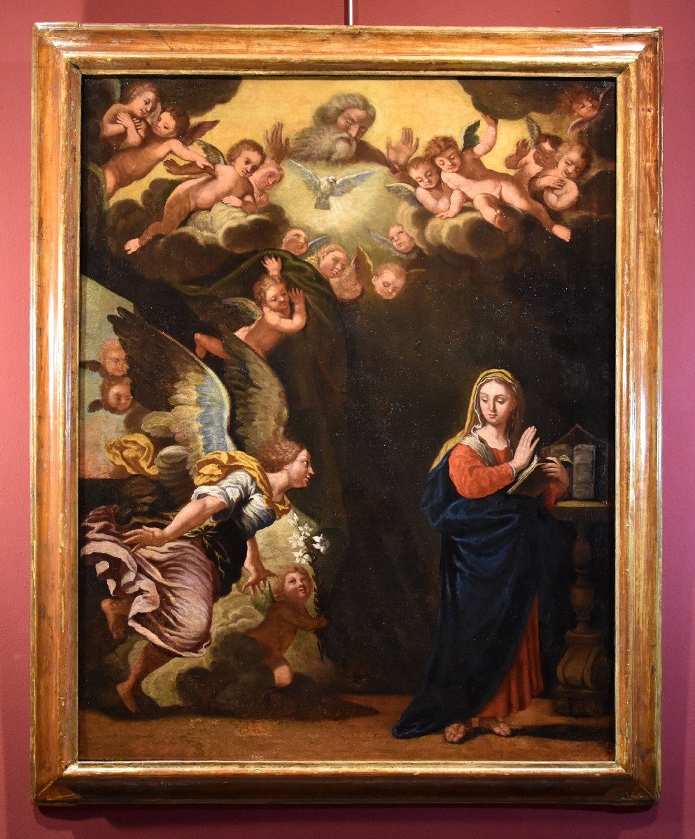 Annunciazione, Girolamo Bonini detto l'Anconitano (Ancona 1600 - Bologna 1680 c.)