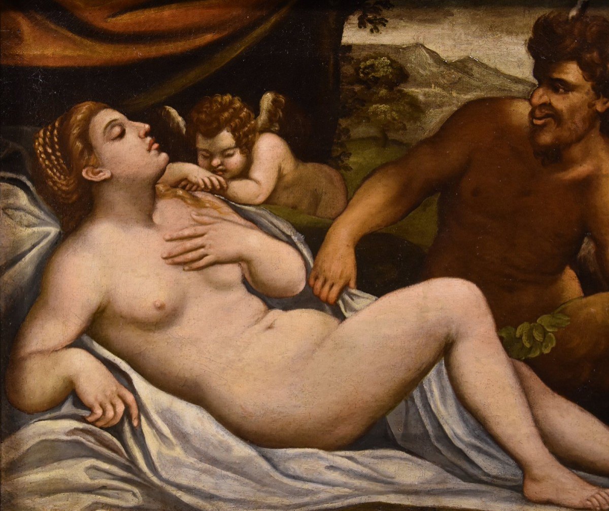 Venere e Amore dormienti spiati da un satiro, Palma il Giovane (Venezia 1544 - 1628) bottega-photo-3