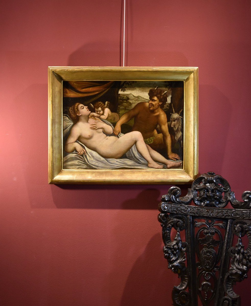 Venere e Amore dormienti spiati da un satiro, Palma il Giovane (Venezia 1544 - 1628) bottega-photo-7