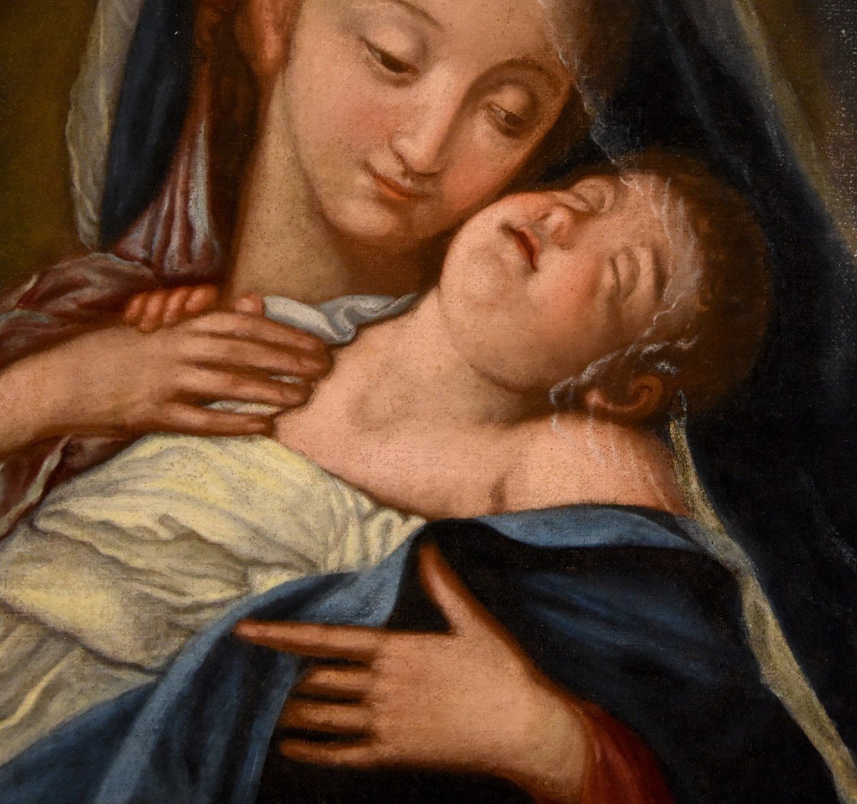 Madonna con il Bambino dormiente, Giovan Battista Salvi "il Sassoferrato" (1609 - 1685) seguace-photo-3