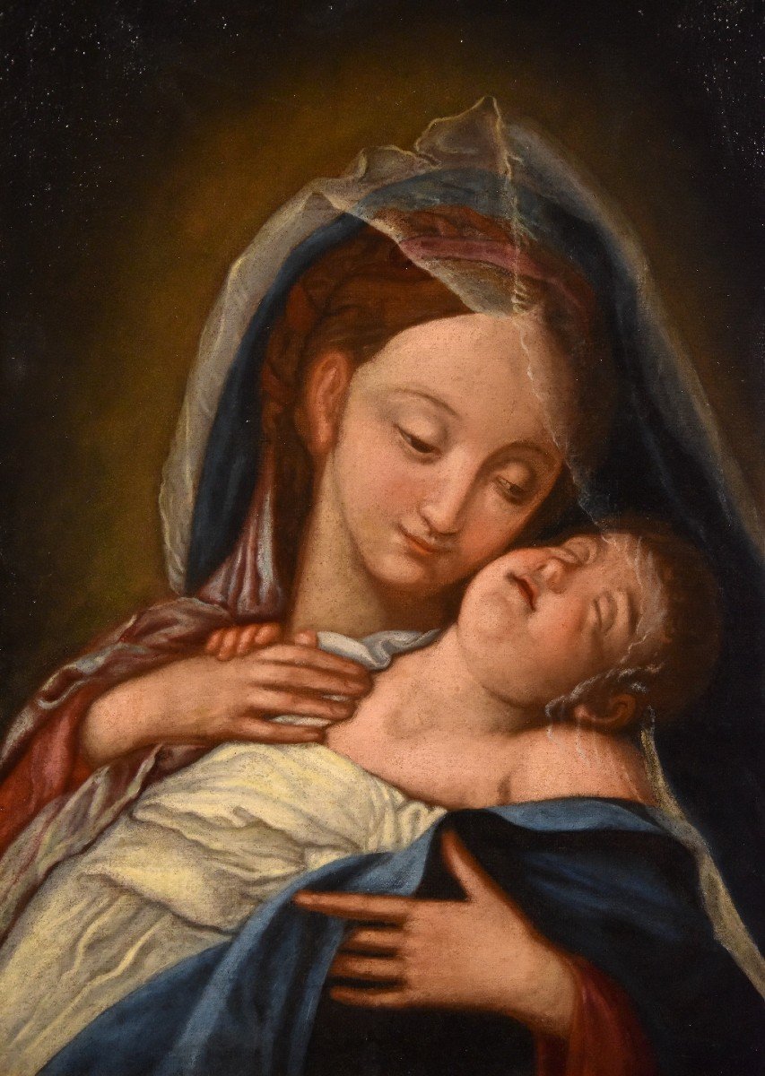 Madonna con il Bambino dormiente, Giovan Battista Salvi "il Sassoferrato" (1609 - 1685) seguace-photo-5