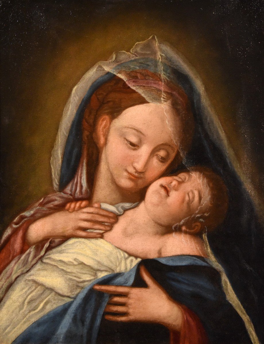 Madonna con il Bambino dormiente, Giovan Battista Salvi "il Sassoferrato" (1609 - 1685) seguace-photo-8