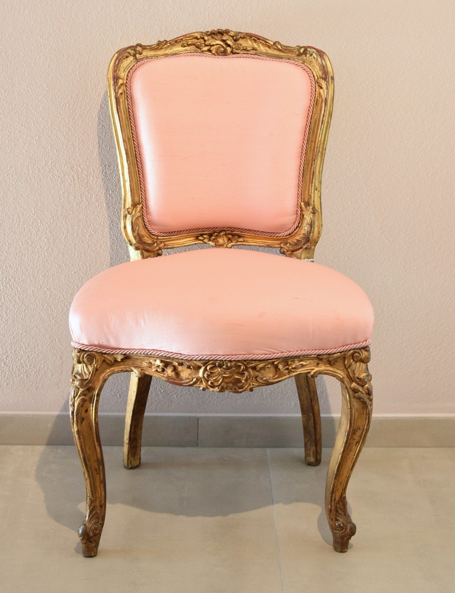 Coppia di sedie del periodo rococò, Francia XVIII secolo-photo-2