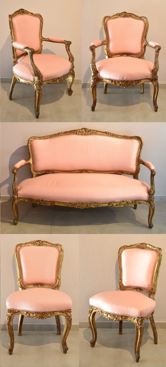 Coppia di sedie del periodo rococò, Francia XVIII secolo-photo-4