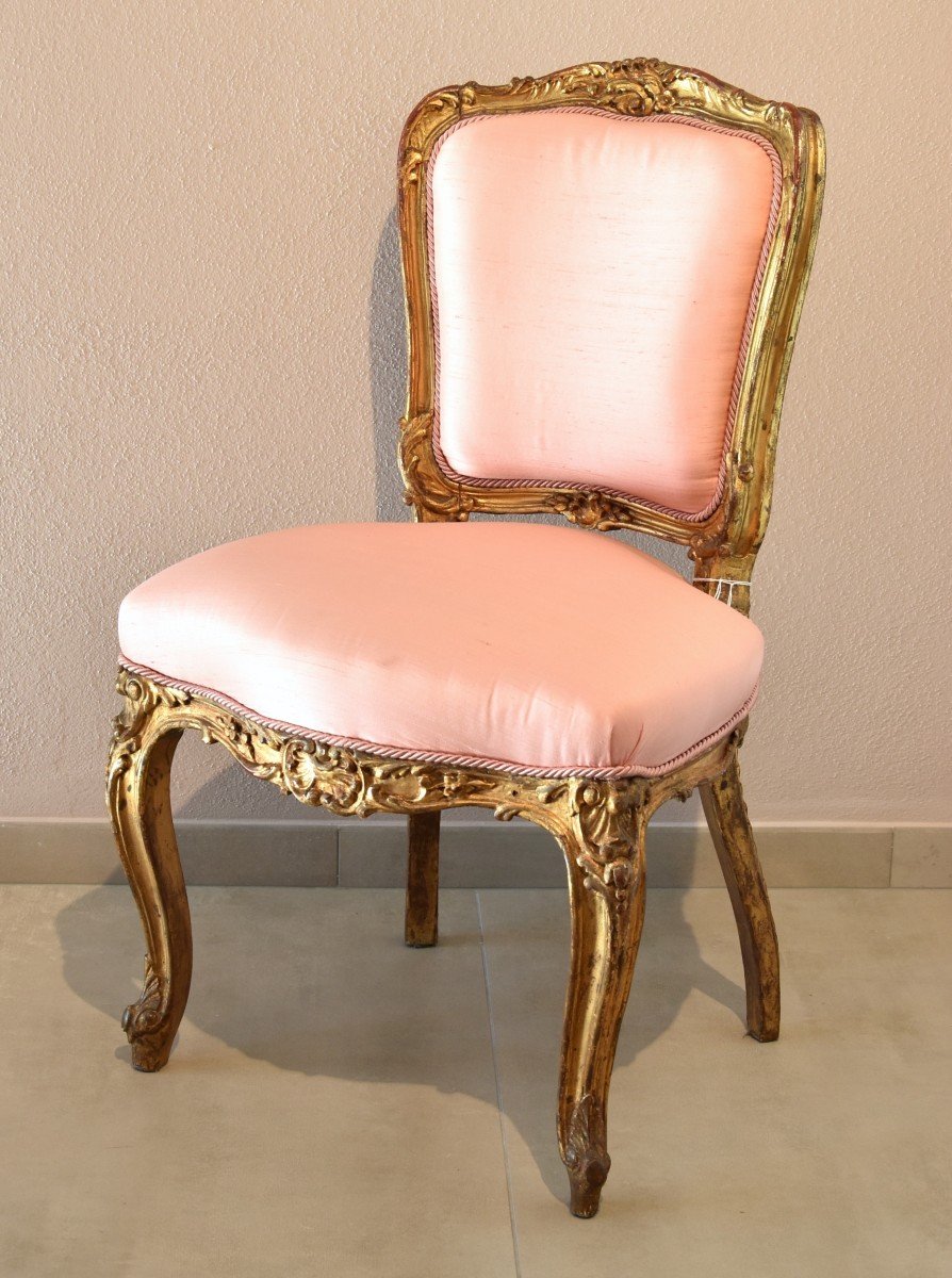 Coppia di sedie del periodo rococò, Francia XVIII secolo-photo-1