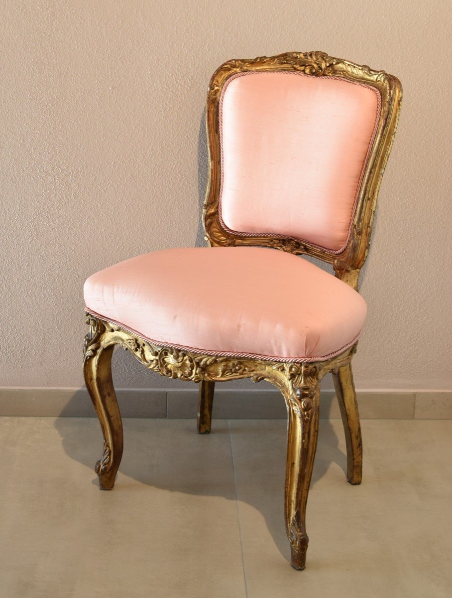Coppia di sedie del periodo rococò, Francia XVIII secolo-photo-3