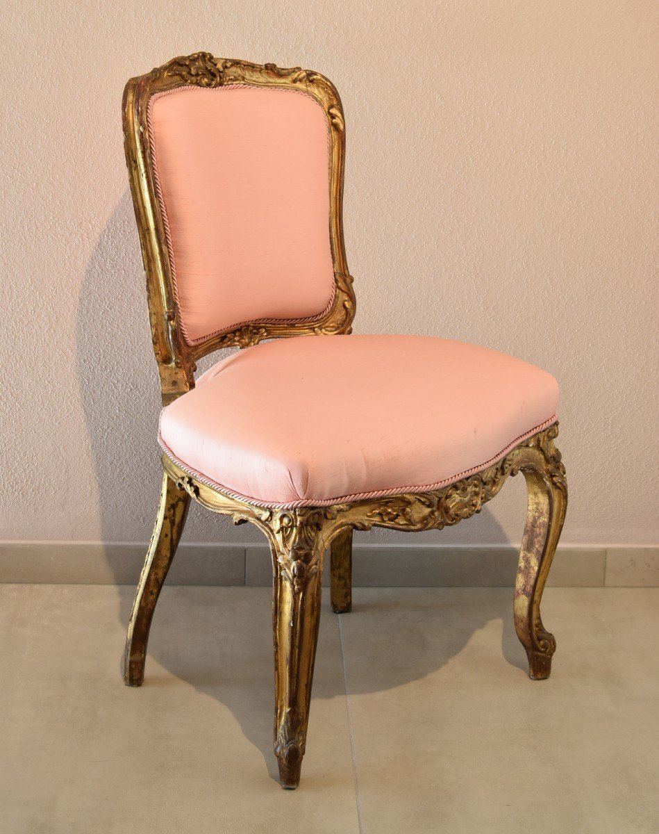 Coppia di sedie del periodo rococò, Francia XVIII secolo-photo-4