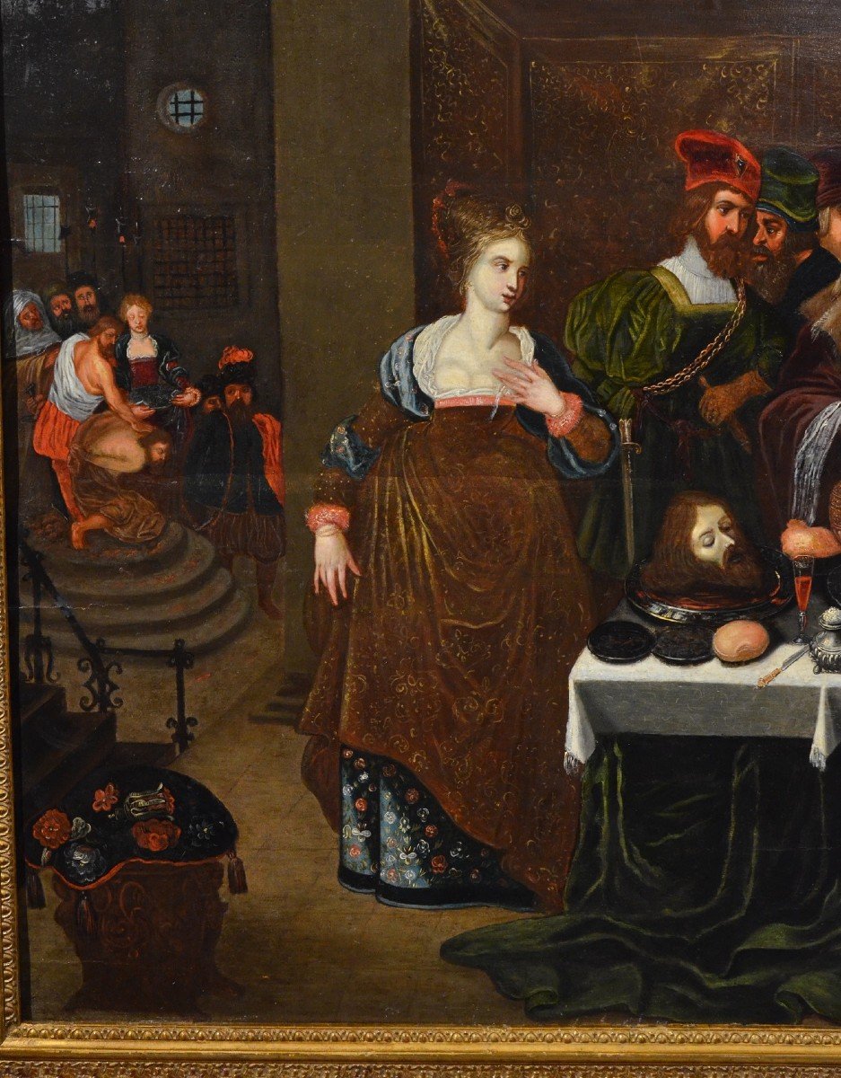 Gaspar van den Hoecke (Anversa, 1585 – 1648) Il banchetto di Erode-photo-3